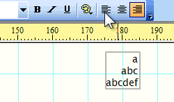 text alignment