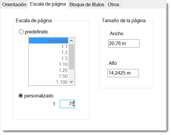 Dibujar a escala