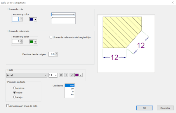 Estilo de dimensión - modificar