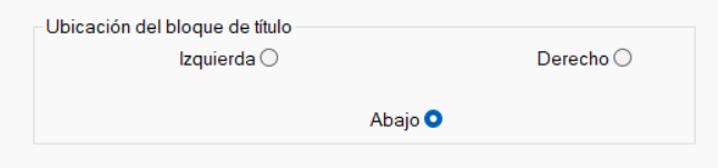 Posición del bloque de título